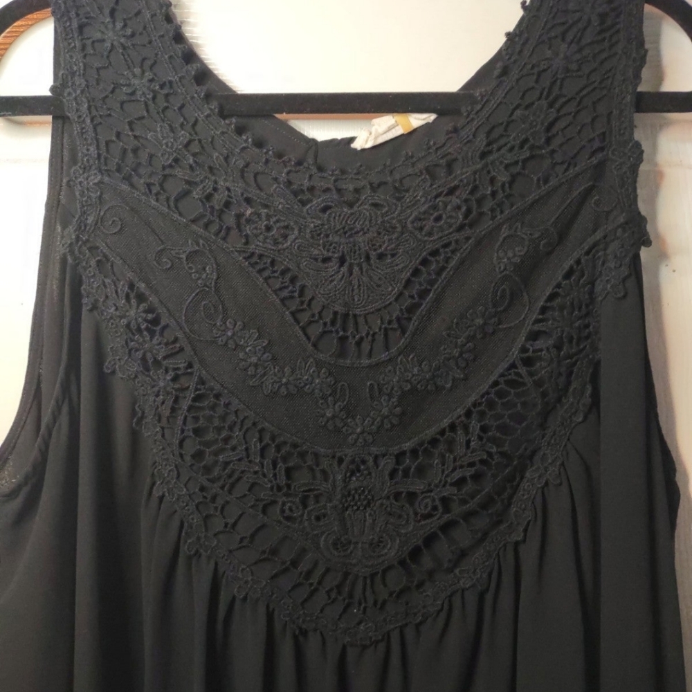 Black Lace Tank Top